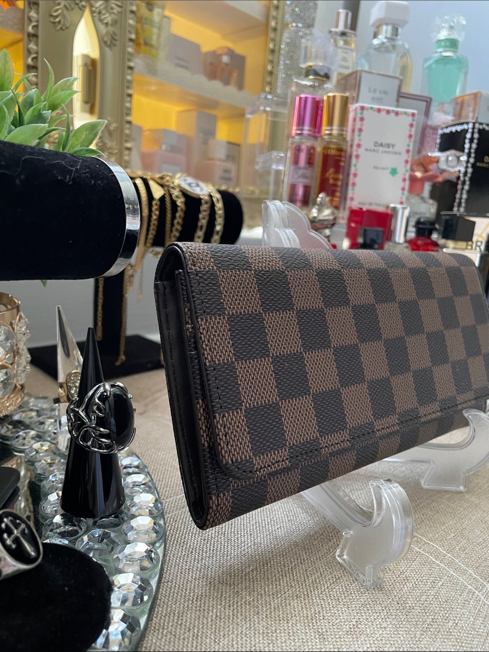 ✨🤎 Brown Checkered Women's Wallet🤎✨NEW - Picture 3 of 6